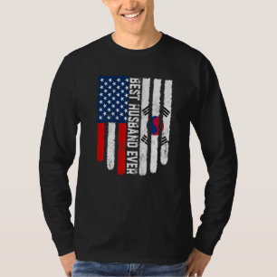 Amerikanische Flagge Südkorea Flagge Bestes Halbba T-Shirt