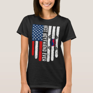 Amerikanische Flagge Südkoreas beste Freundin je T-Shirt