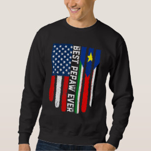 Amerikanische Flagge Südsudan Flag Beste Pepaw-Fah Sweatshirt