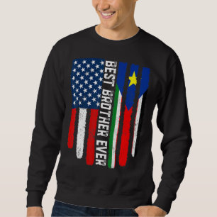 Amerikanische Flagge Südsudan Flag Bester Bruder j Sweatshirt