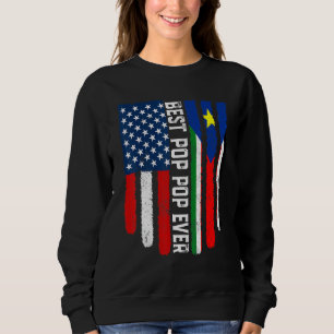 Amerikanische Flagge Südsudan Flag Bester Pop Pop Sweatshirt