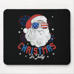 Amerikanische Flagge Sungles Weihnachten im Juli S Mousepad