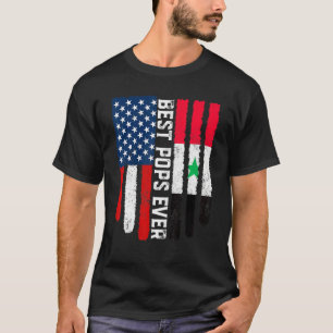 Amerikanische Flagge Syrien Flagge Beste Pop je Fa T-Shirt