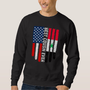 Amerikanische Flagge Syrien Flagge Bester Cousin j Sweatshirt