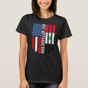 Amerikanische Flagge Syrien Flagge Bester Freund j T-Shirt