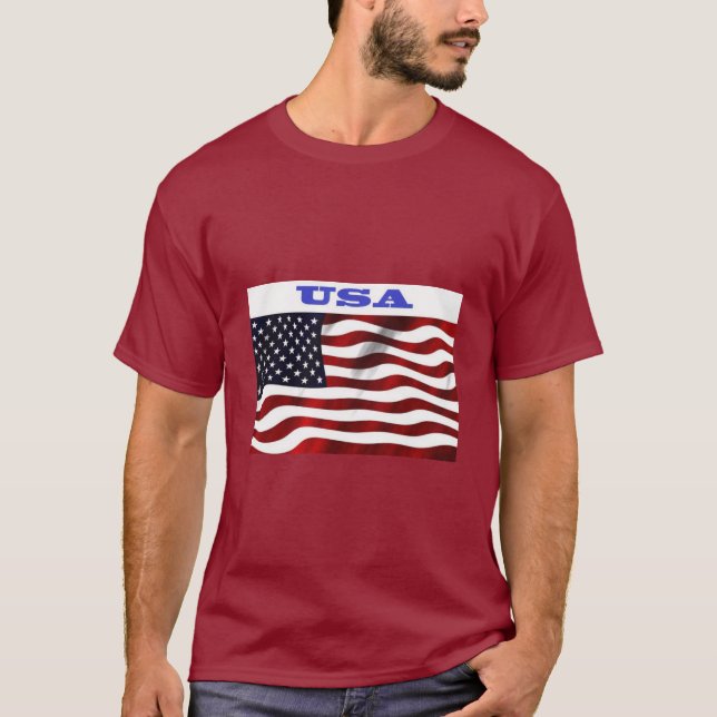 Amerikanische Flagge T-Shirt (Vorderseite)