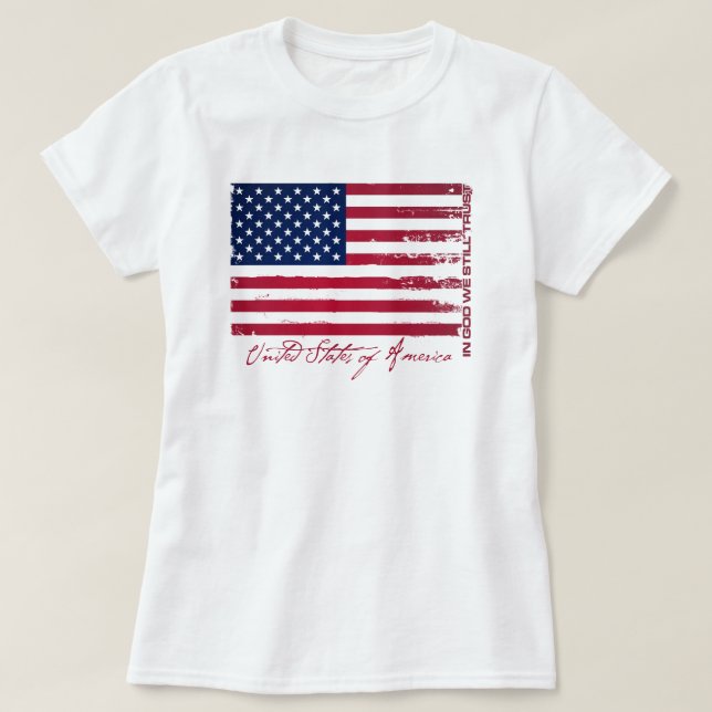Amerikanische Flagge T-Shirt (Design vorne)