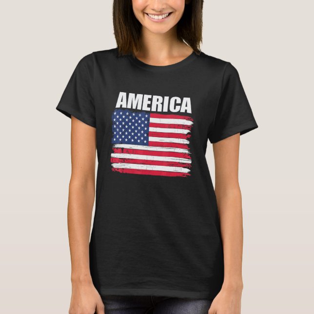 Amerikanische Flagge T-Shirt (Vorderseite)