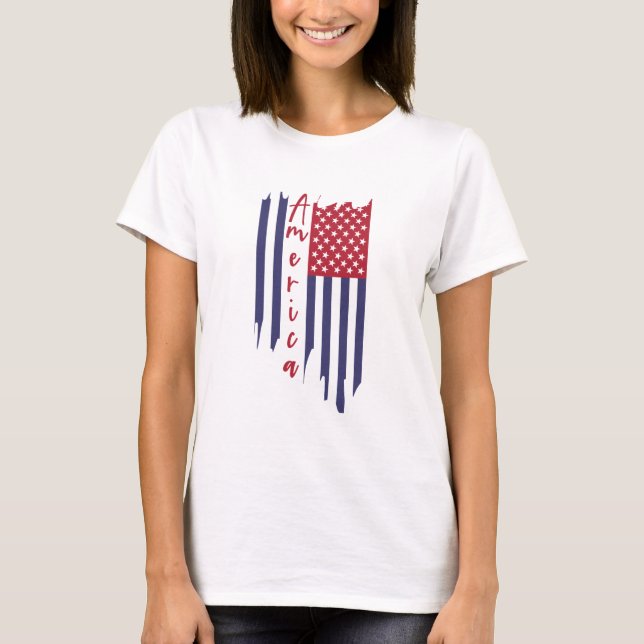 Amerikanische Flagge T-Shirt (Vorderseite)