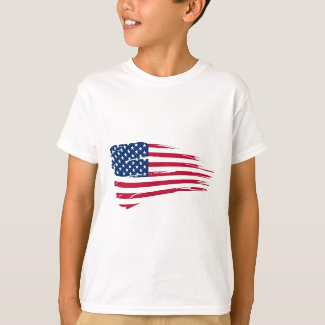 Amerikanische Flagge T-Shirt (Vorderseite)