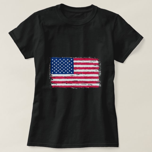Amerikanische Flagge T-Shirt (Design vorne)