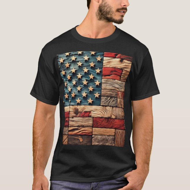 amerikanische Flagge T-Shirt (Vorderseite)