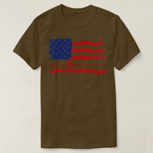 Amerikanische Flagge T-Shirt (Design vorne)