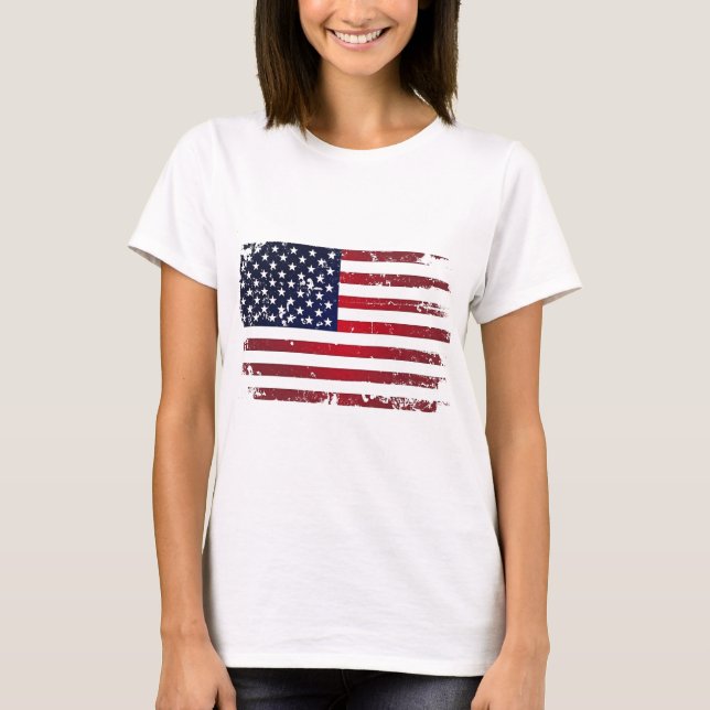 Amerikanische Flagge T-Shirt (Vorderseite)