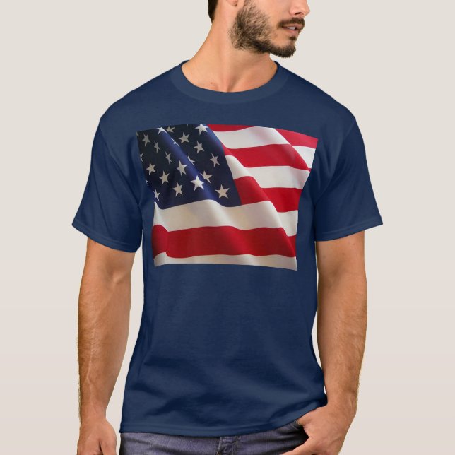 Amerikanische Flagge T-Shirt (Vorderseite)