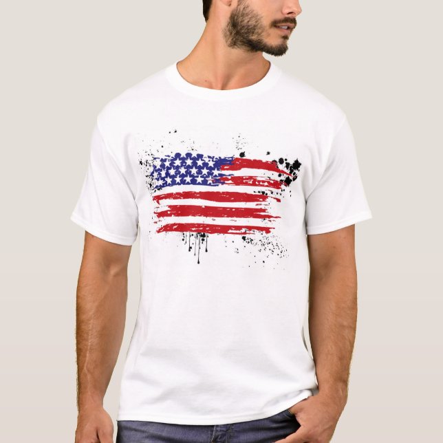 Amerikanische Flagge T-Shirt (Vorderseite)