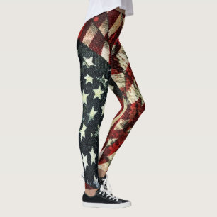 Amerikanische Flagge-Tarnung durch Shirley Taylor Leggings