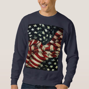 Amerikanische Flagge-Tarnung durch Shirley Taylor Sweatshirt