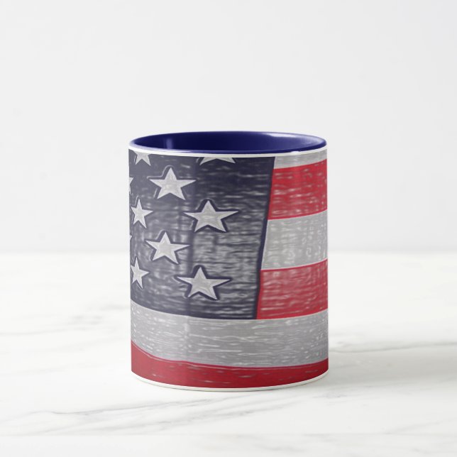 Amerikanische Flagge Tasse (Zentrum)