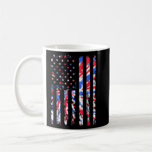 Amerikanische Flagge Tie Dye Patriotisch Vintage U Kaffeetasse