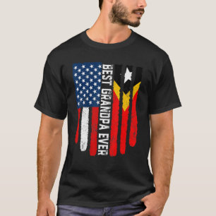 Amerikanische Flagge Timor-Leste Fahne Beste Opa j T-Shirt