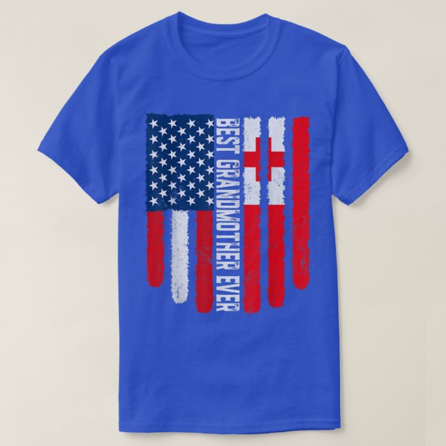 Amerikanische Flagge Tonga Flagge Beste Großmutter T-Shirt (Design vorne)