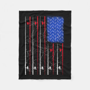 Amerikanische Flagge Top Fleecedecke