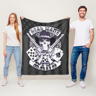 Amerikanische Flagge, Toter Mann, Cowboy Fleecedecke