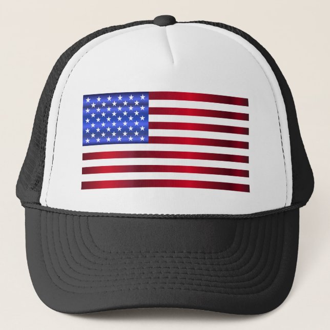 Amerikanische Flagge Truckerkappe (Vorderseite)