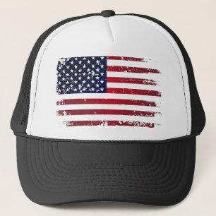 Amerikanische Flagge Truckerkappe