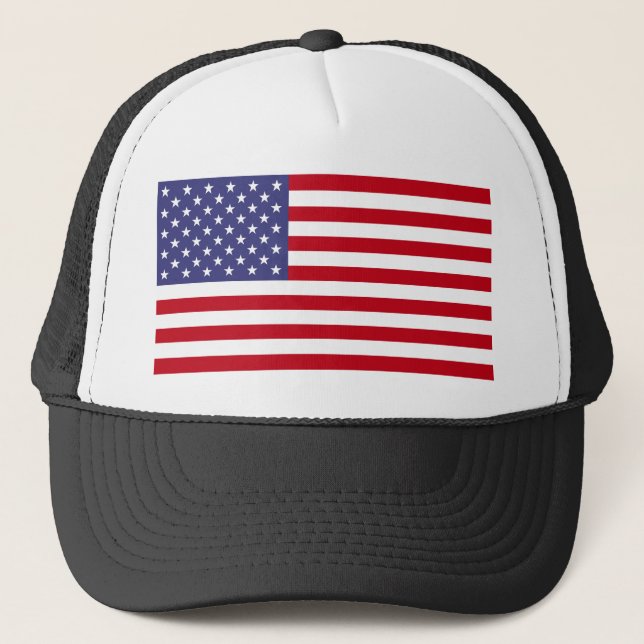 Amerikanische Flagge Truckerkappe (Vorderseite)