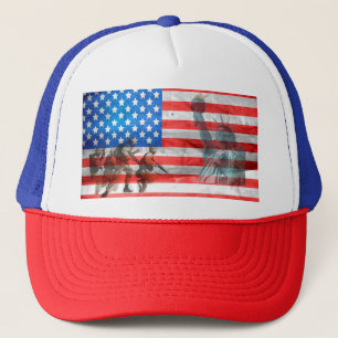 Amerikanische Flagge Truckerkappe