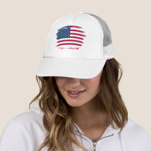 Amerikanische Flagge Truckerkappe