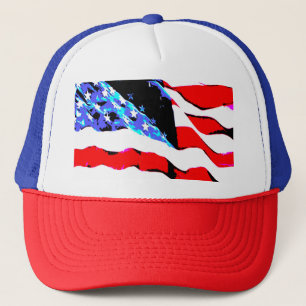 Amerikanische Flagge Truckerkappe