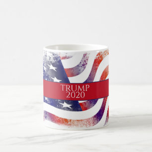 Amerikanische Flagge Trump 2020 Kaffeetasse