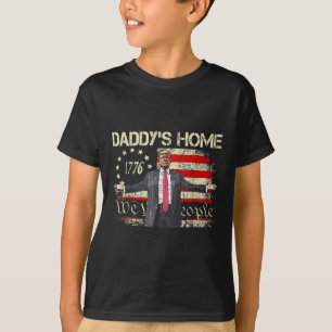 Amerikanische Flagge Trump 2024 Daddys Zuhause We T-Shirt