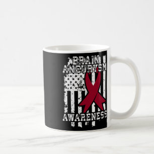 Amerikanische Flagge - Überlebender eines Hirnaneu Kaffeetasse