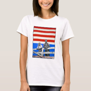 Amerikanische Flagge Unbearbeitete Vintage-Fotos U T-Shirt