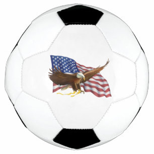 Amerikanische Flagge und Adler Fußball