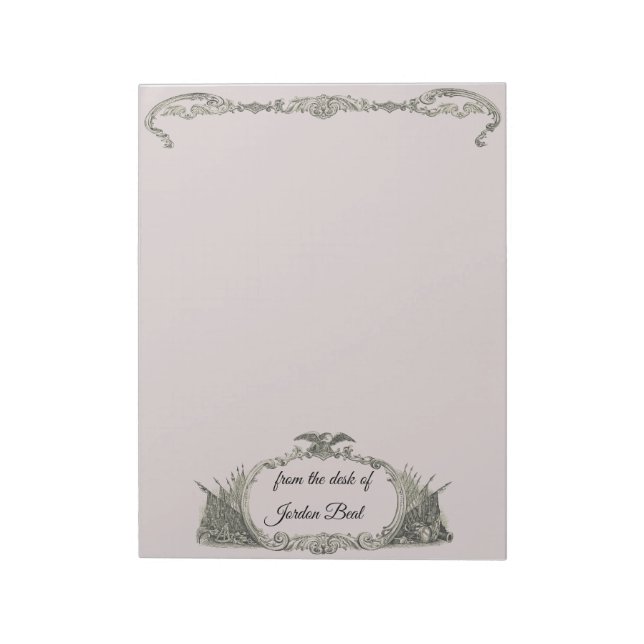 Amerikanische Flagge und Adler Notizblock (Rotiert)