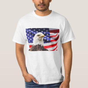 Amerikanische Flagge und Adler-T - Shirt