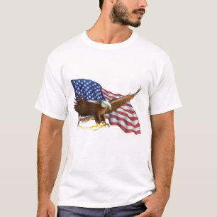 Amerikanische Flagge und Adler T-Shirt