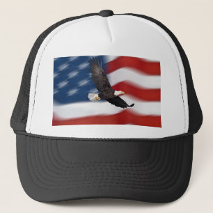 Amerikanische Flagge und Adler Truckerkappe
