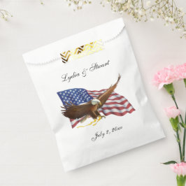 Amerikanische Flagge und Adlerhochzeit Geschenktütchen