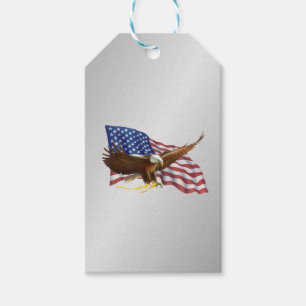 Amerikanische Flagge und Adlersilber Geschenkanhänger