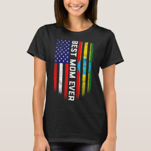 Amerikanische Flagge und Äthiopische Flagge Beste T-Shirt