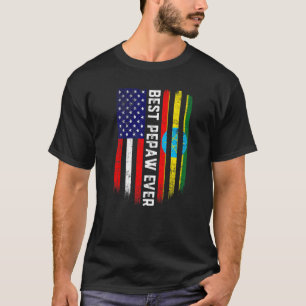 Amerikanische Flagge und Äthiopische Flagge Beste T-Shirt
