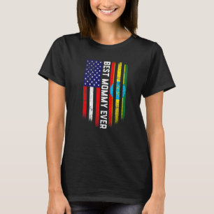 Amerikanische Flagge und äthiopische Flagge Beste T-Shirt