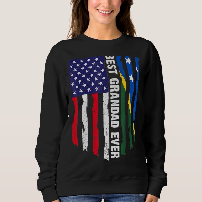 Amerikanische Flagge und beste Flagge der Salomone Sweatshirt (Vorderseite)