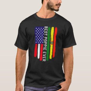 Amerikanische Flagge und Bolivien Beste Poppie-Eve T-Shirt